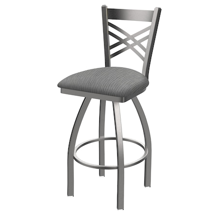 Holland Bar Stool Co 25" Swivel Counter Stool, SS Finish, Graph Seat 82025SS020